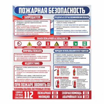 Информационный стенд &quot;Пожарная безопасность&quot;